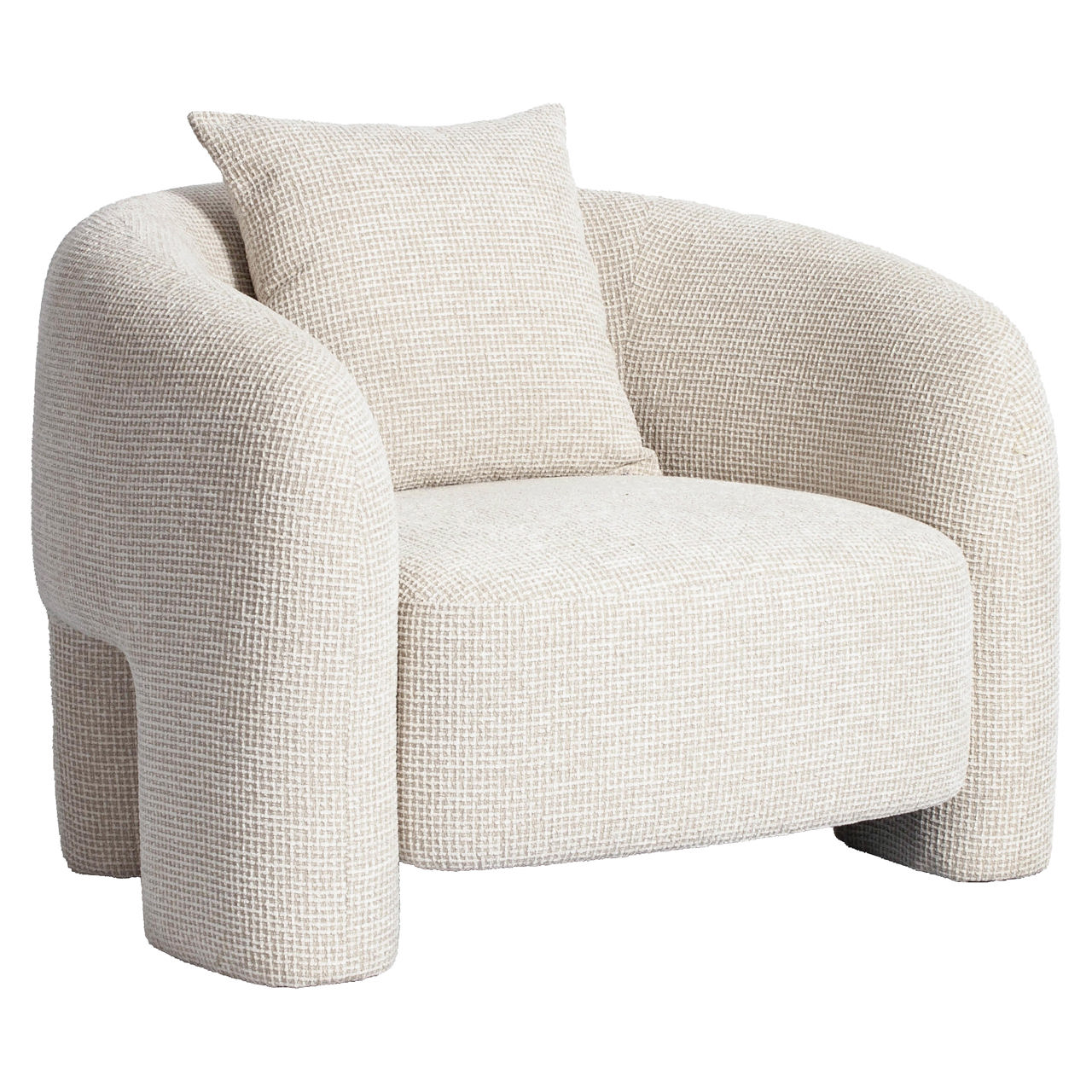 Lounge stoel Tuscany beige blockweave - Afbeelding 2