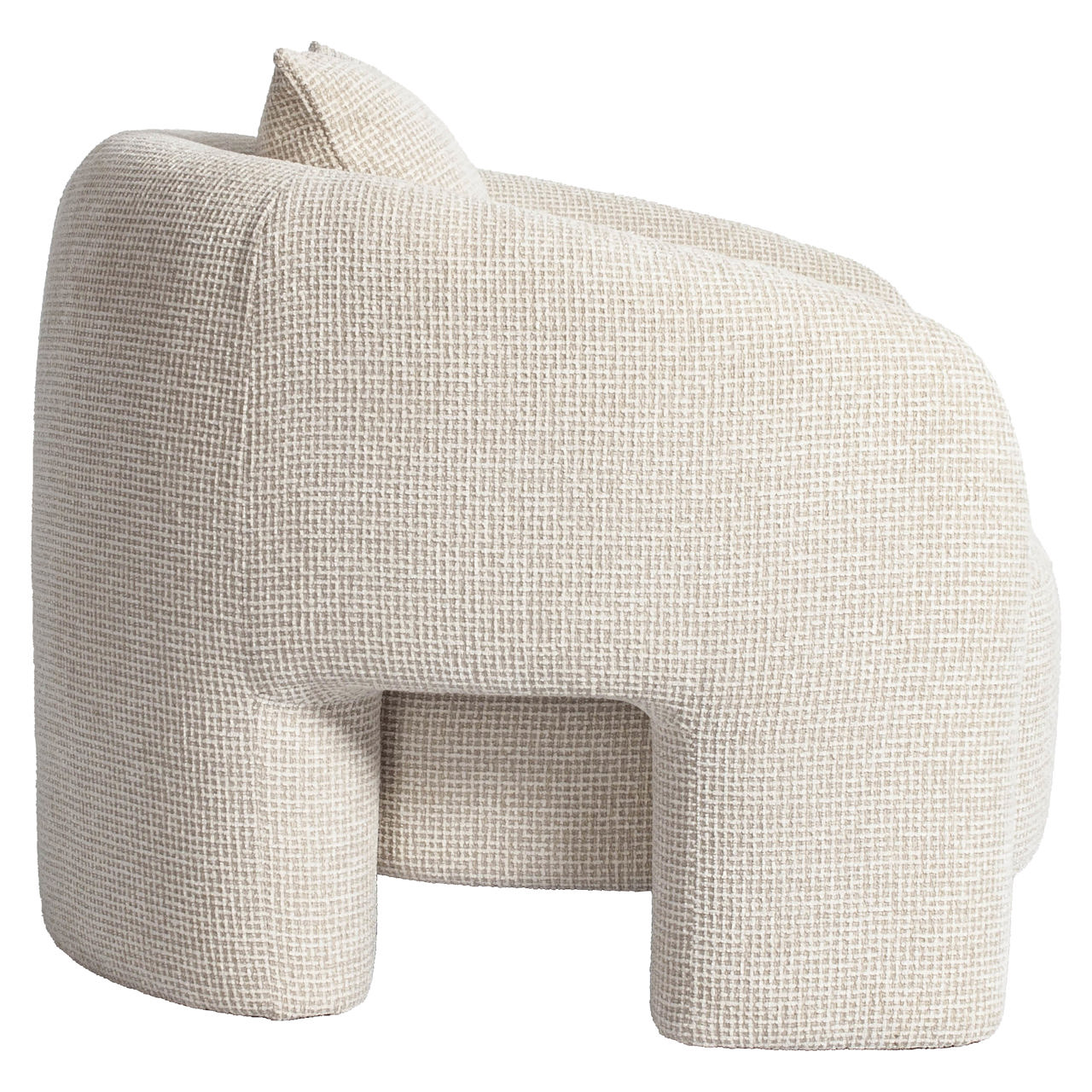 Lounge stoel Tuscany beige blockweave - Afbeelding 4