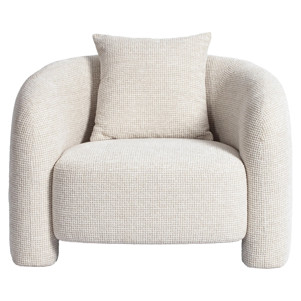 Lounge stoel Tuscany beige blockweave - Afbeelding 3