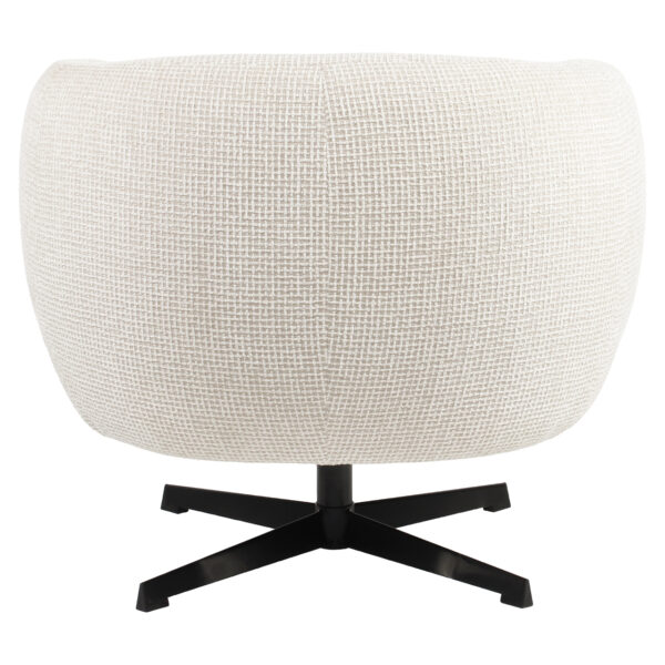 Lounge stoel Estelle beige blockweave swivel