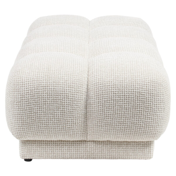 Poef & Voetenbank Noah beige blockweave