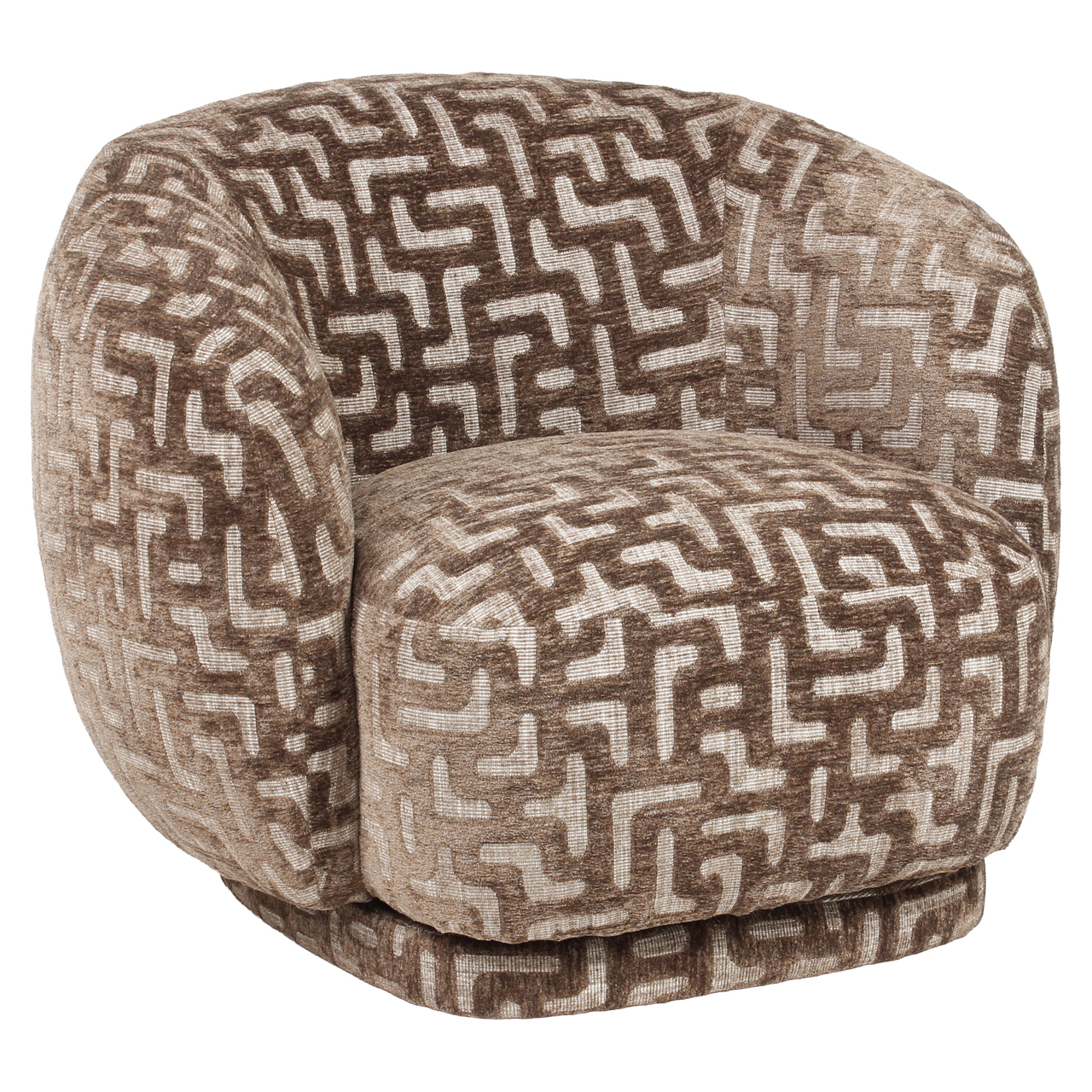 Lounge stoel Negreslo brown labyrinth swivel - Afbeelding 2