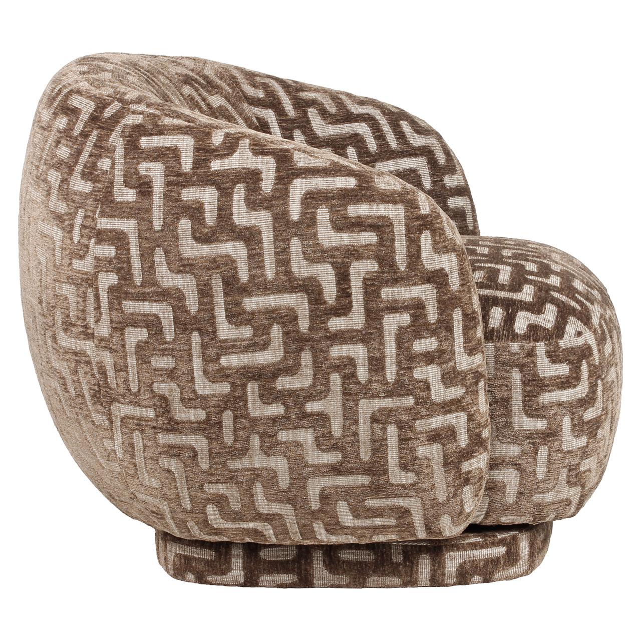Lounge stoel Negreslo brown labyrinth swivel - Afbeelding 4