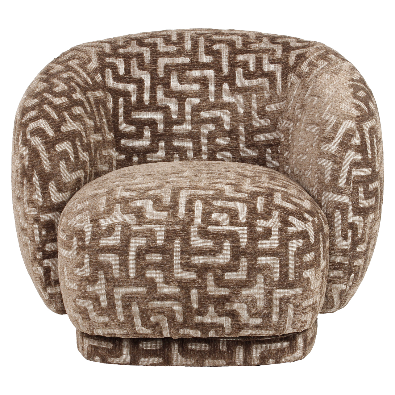 Lounge stoel Negreslo brown labyrinth swivel - Afbeelding 3