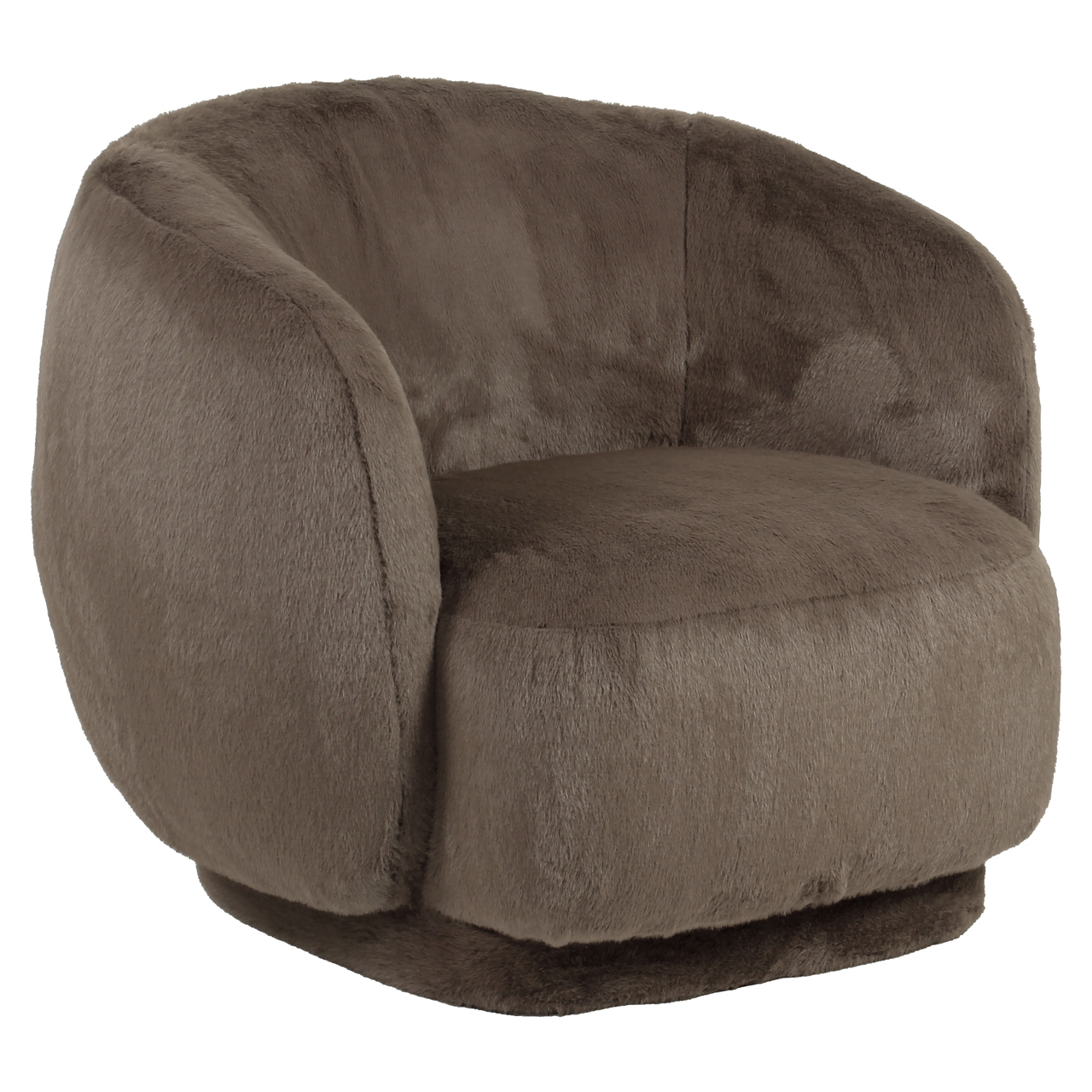 Lounge stoel Negreslo brown fluffy swivel - Afbeelding 2