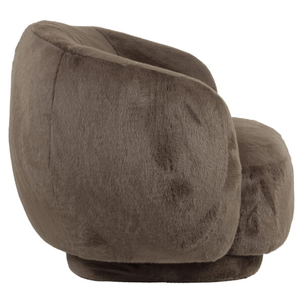 Lounge stoel Negreslo brown fluffy swivel