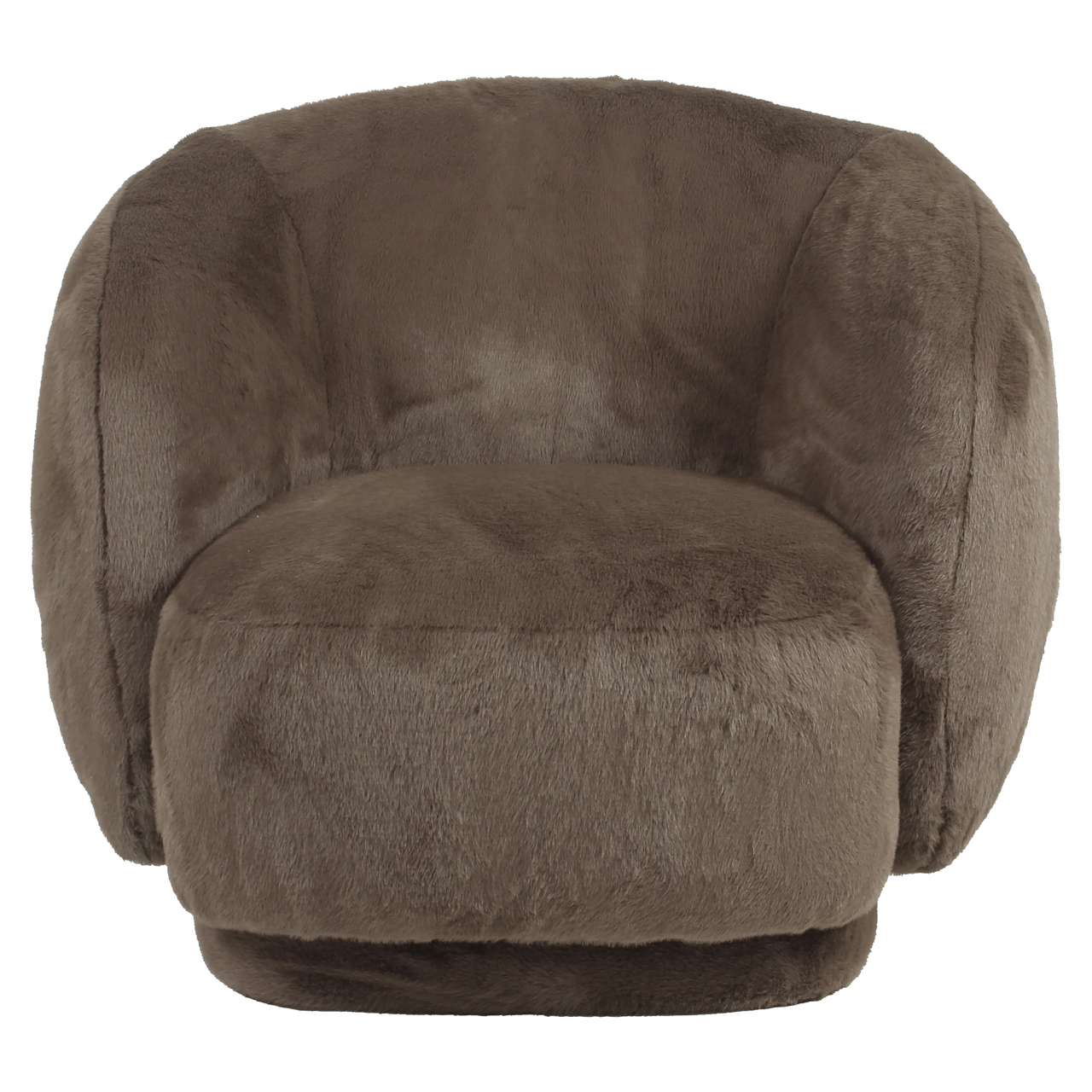 Lounge stoel Negreslo brown fluffy swivel - Afbeelding 3