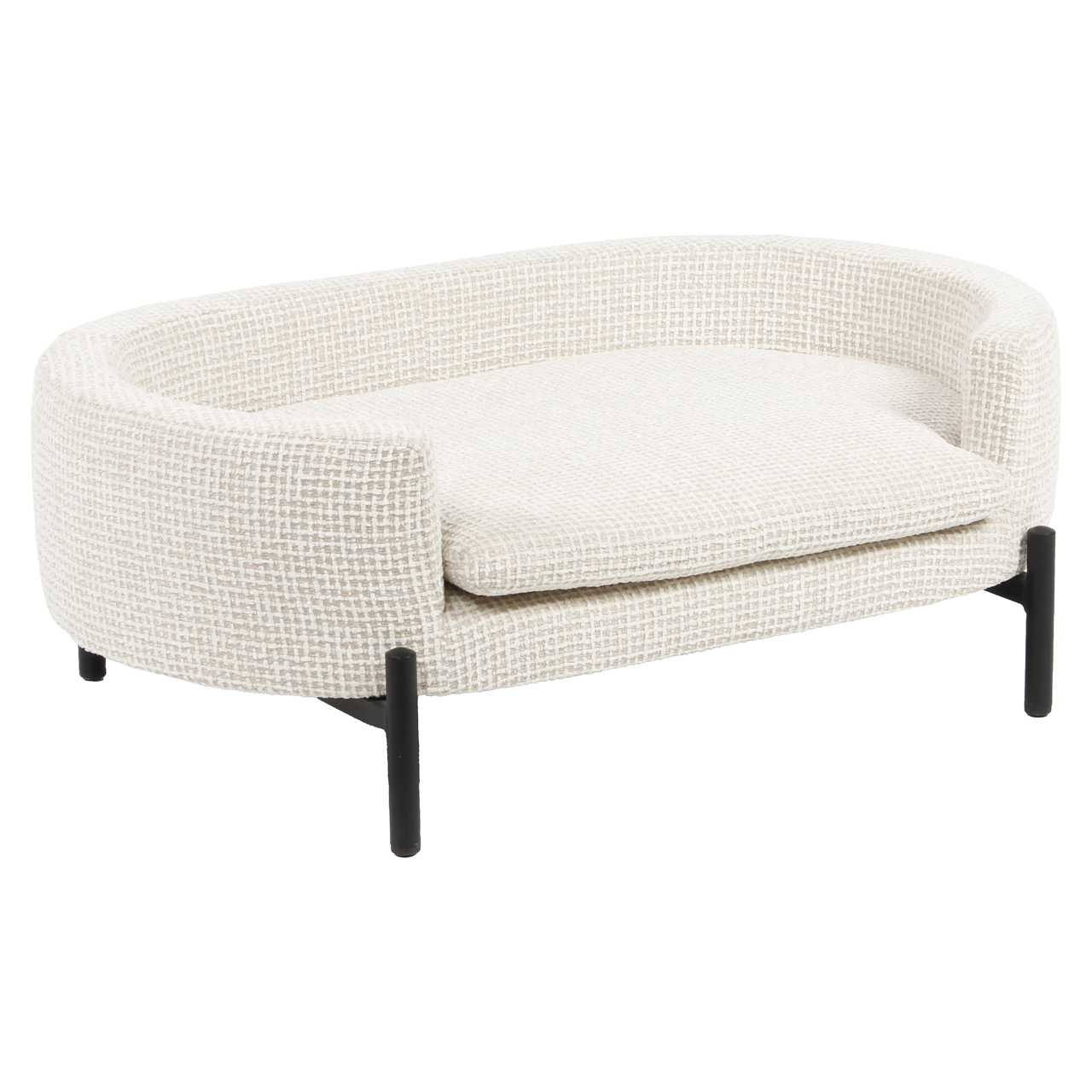 Hondenbed Dolly beige blockweave