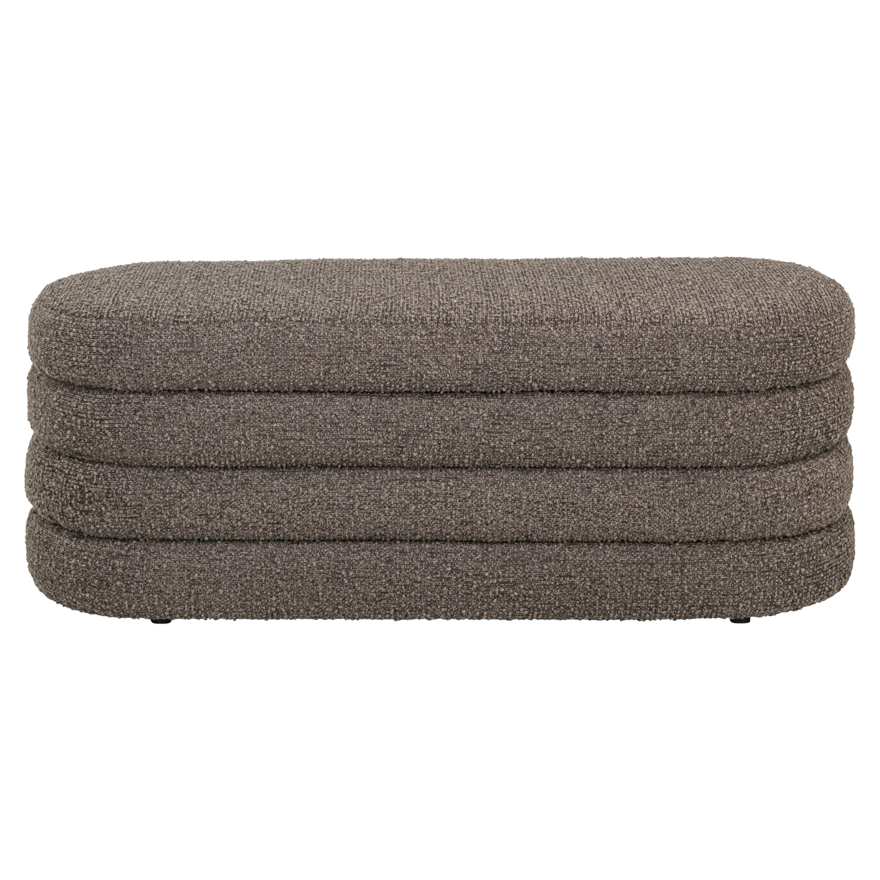 Poef & Voetenbank Camille brown chunky - Afbeelding 2