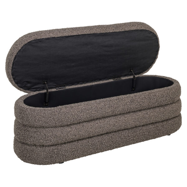 Poef & Voetenbank Camille brown chunky