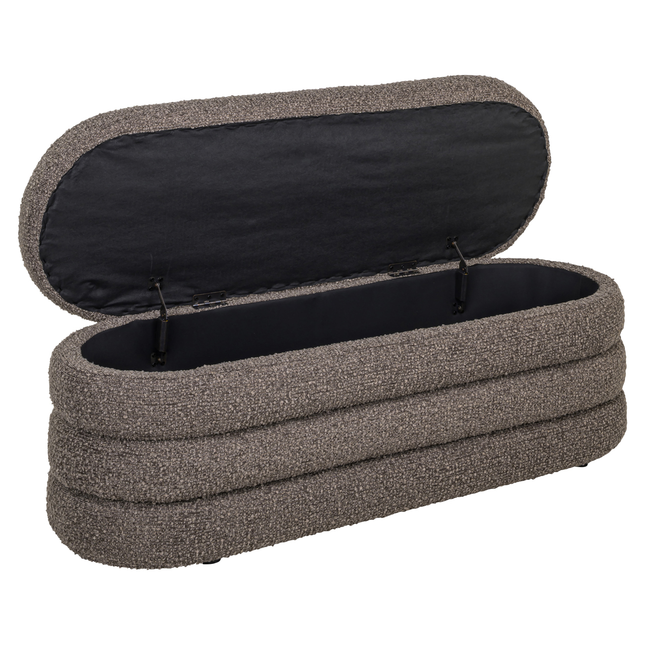 Poef & Voetenbank Camille brown chunky - Afbeelding 4