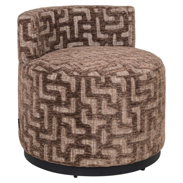 Lounge stoel Franny brown labyrinth
