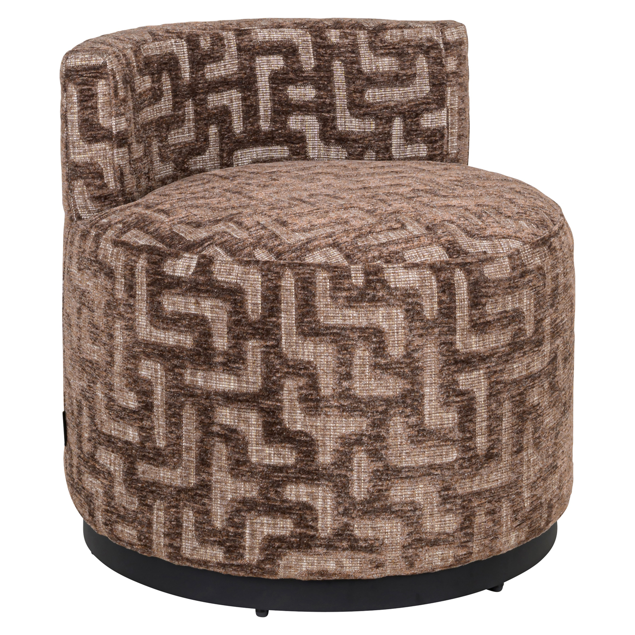 Lounge stoel Franny brown labyrinth - Afbeelding 2