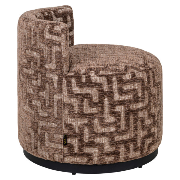 Lounge stoel Franny brown labyrinth