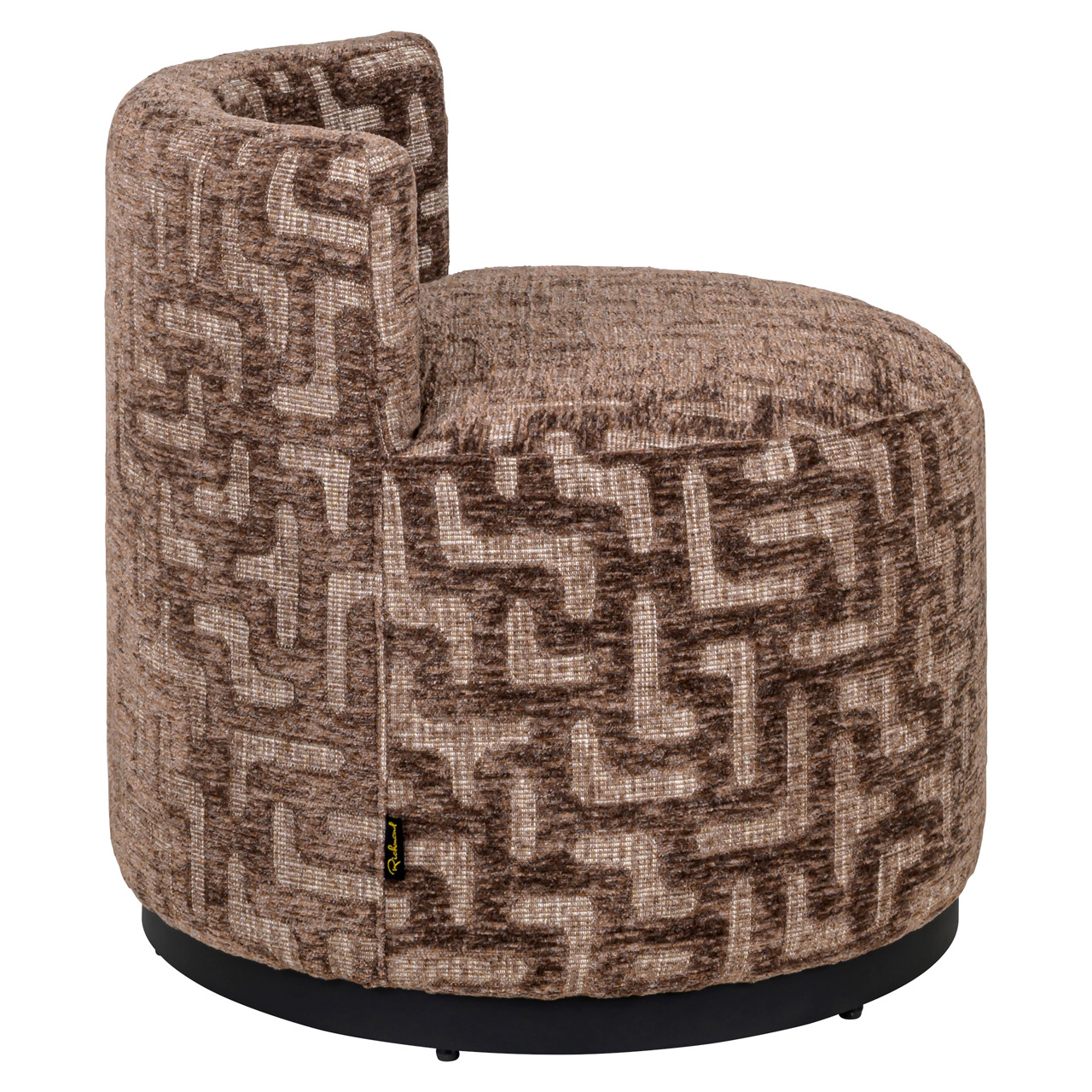 Lounge stoel Franny brown labyrinth - Afbeelding 4