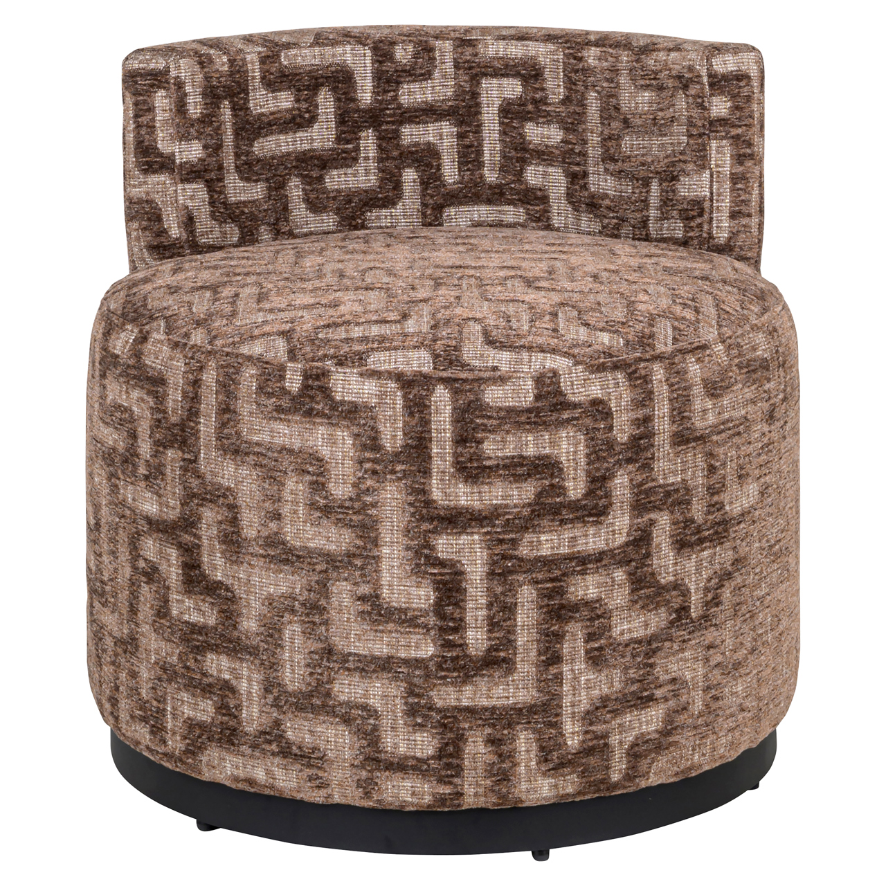 Lounge stoel Franny brown labyrinth - Afbeelding 3