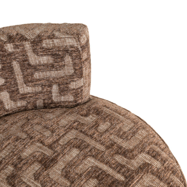 Lounge stoel Franny brown labyrinth