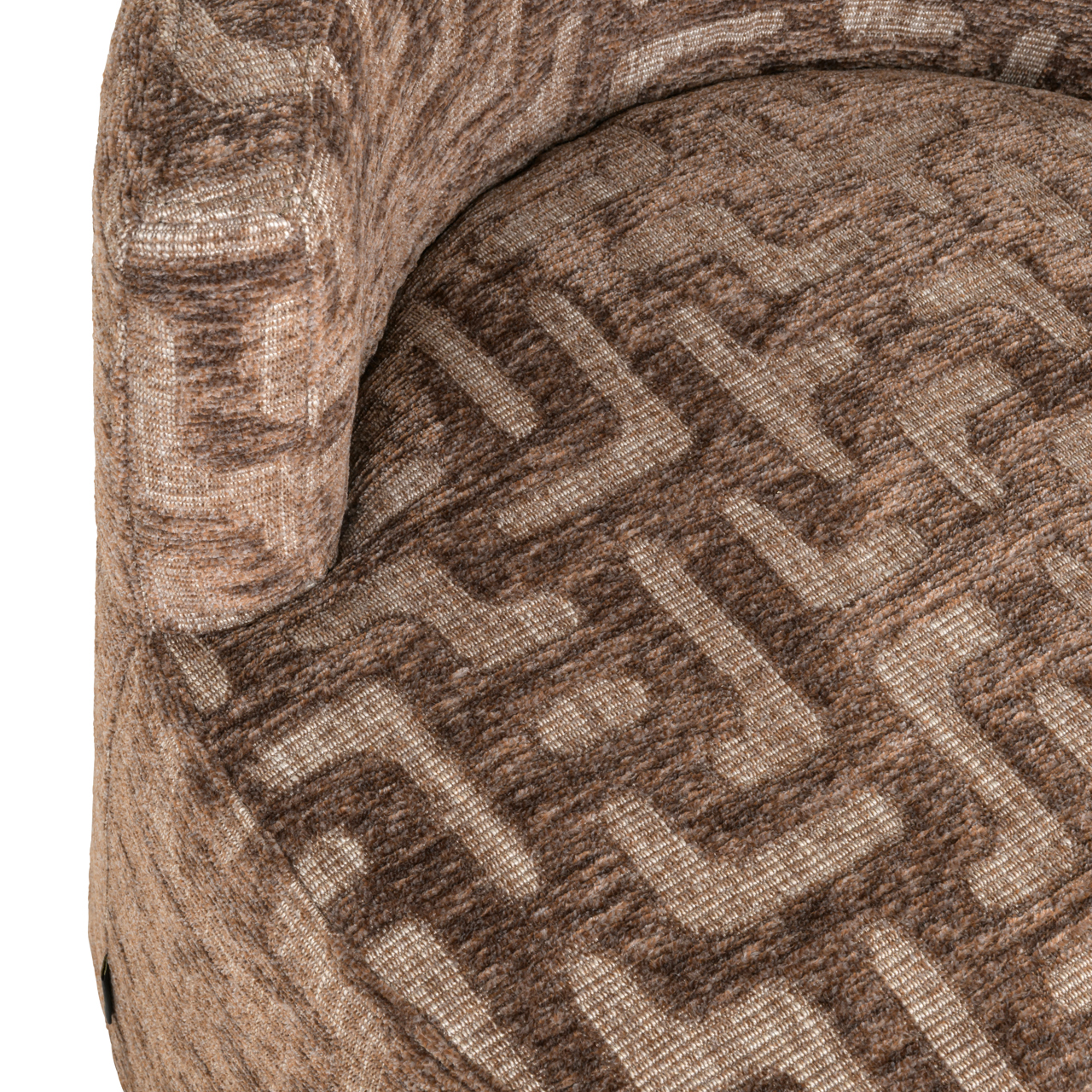 Lounge stoel Franny brown labyrinth - Afbeelding 6