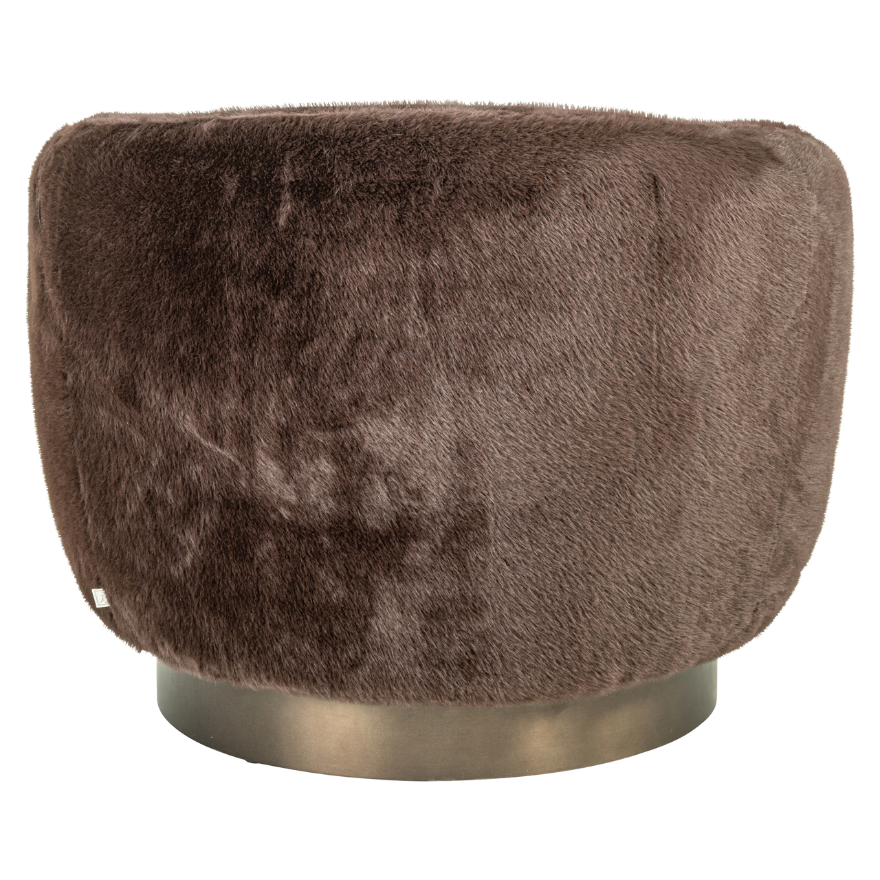 Lounge stoel Colmar chocolat fluffy swivel - Afbeelding 5