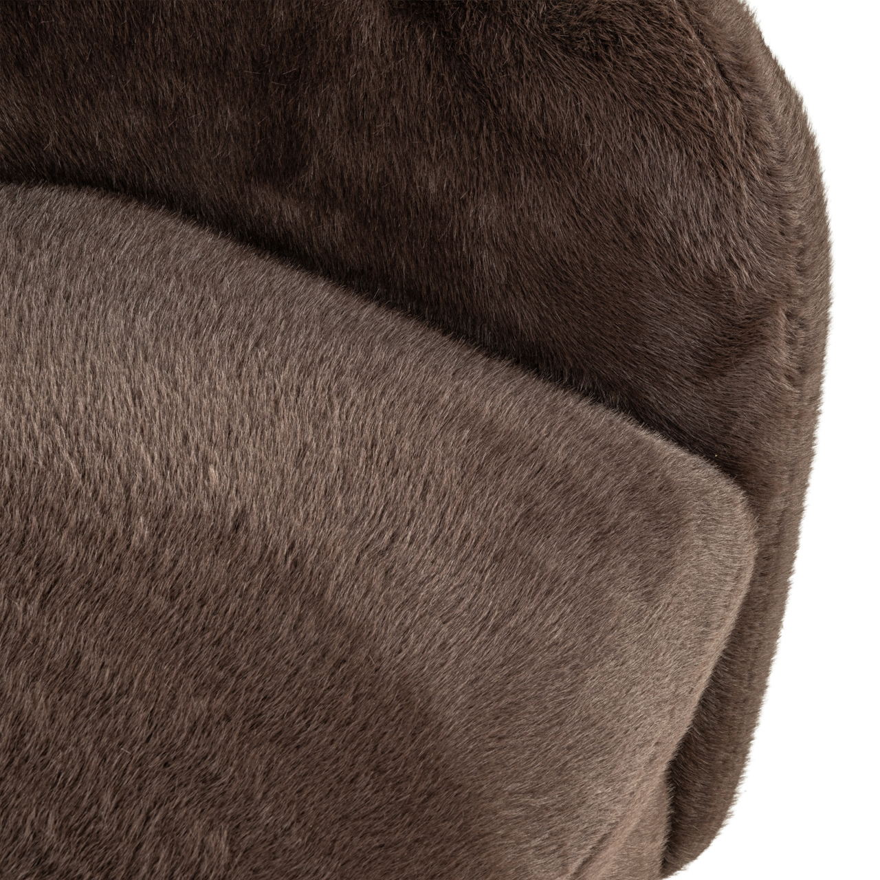 Lounge stoel Colmar chocolat fluffy swivel - Afbeelding 6