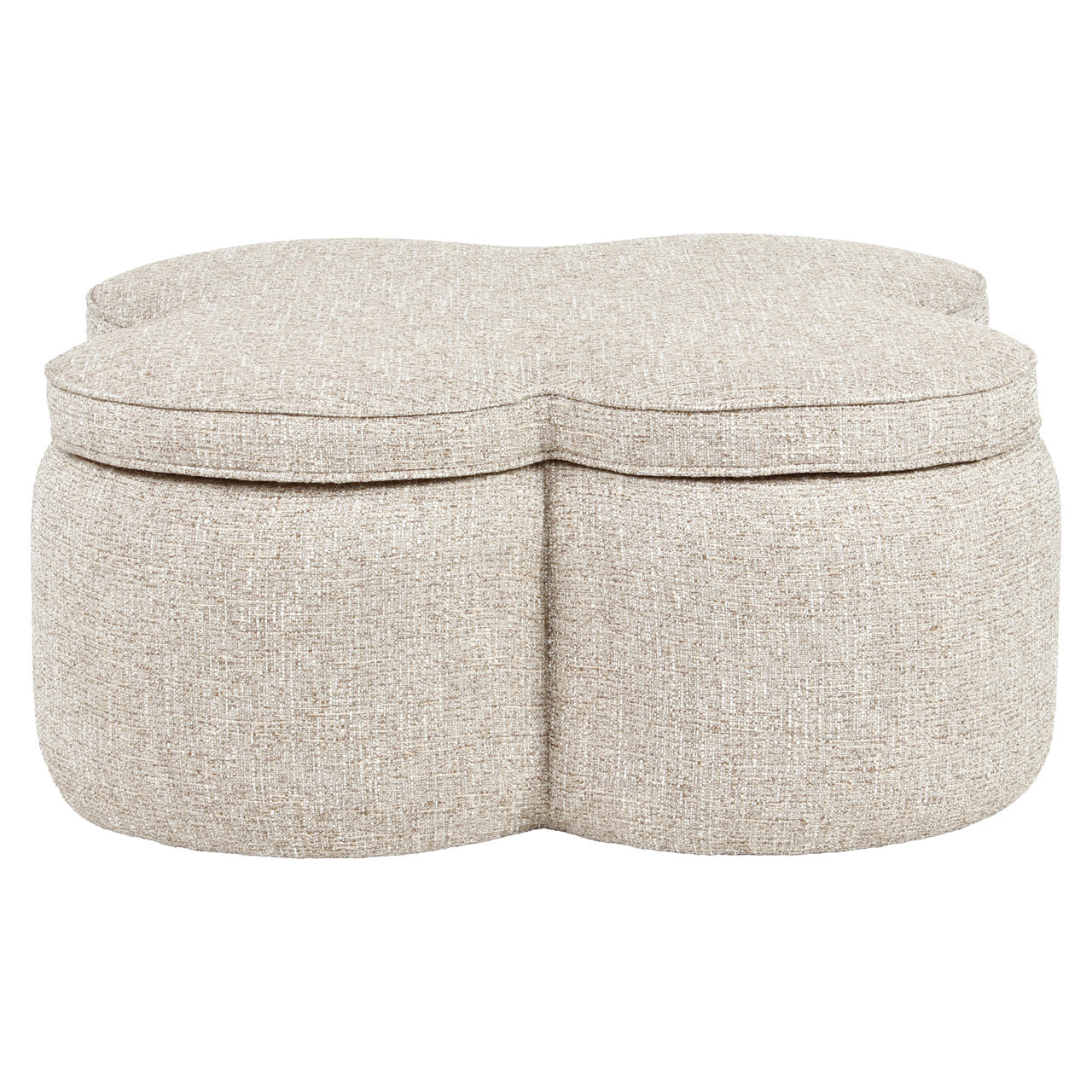 Poef & Voetenbank Corbeau sand tweed - Afbeelding 2