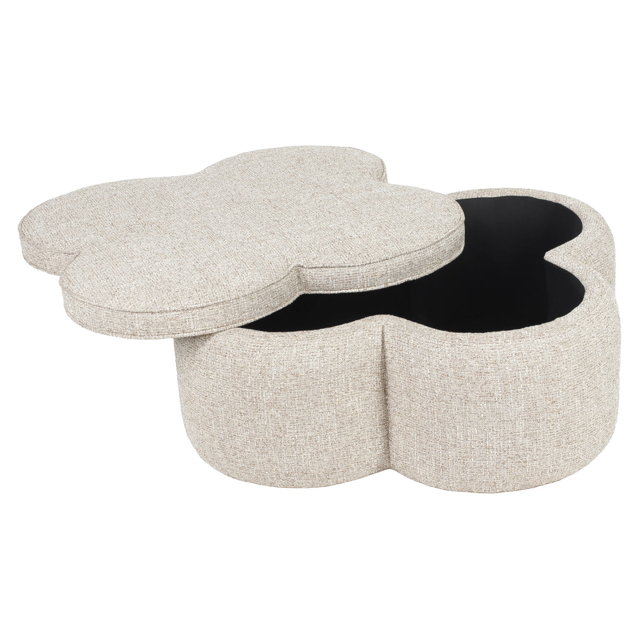 Poef & Voetenbank Corbeau sand tweed - Afbeelding 4