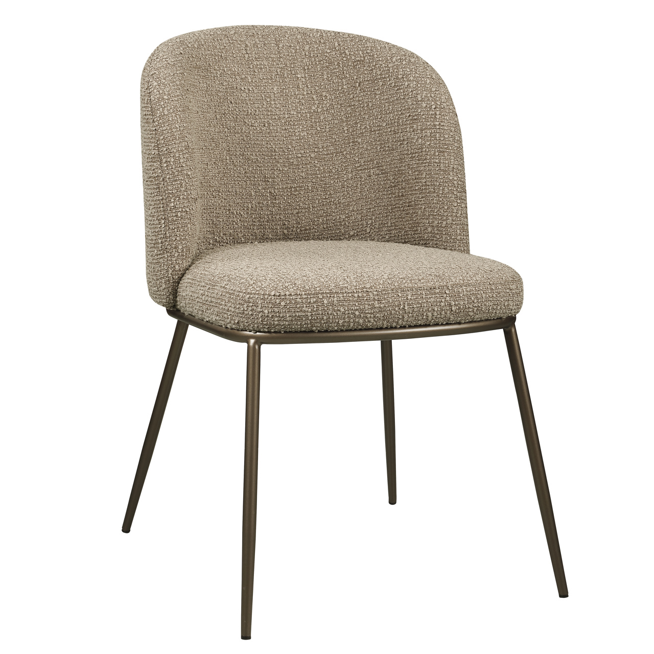 Eetkamerstoel Elvi mocca chunky fire retardant (Set of 2) - Afbeelding 2