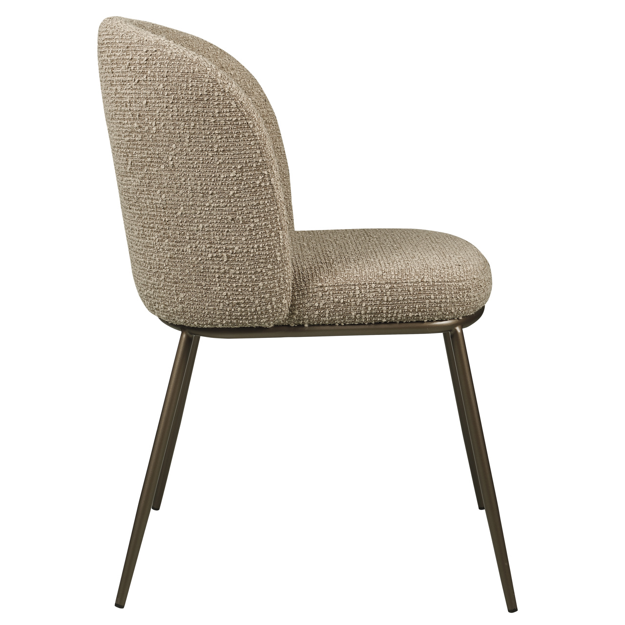 Eetkamerstoel Elvi mocca chunky fire retardant (Set of 2) - Afbeelding 4