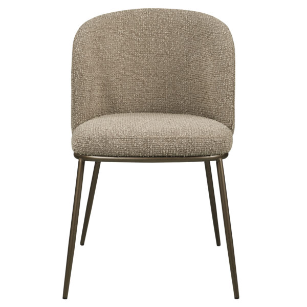 Eetkamerstoel Elvi mocca chunky fire retardant (Set of 2)