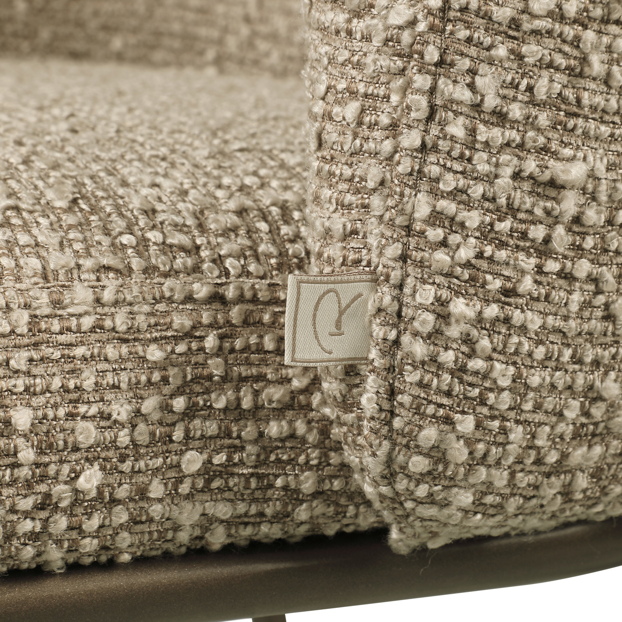 Eetkamerstoel Elvi mocca chunky fire retardant (Set of 2) - Afbeelding 7