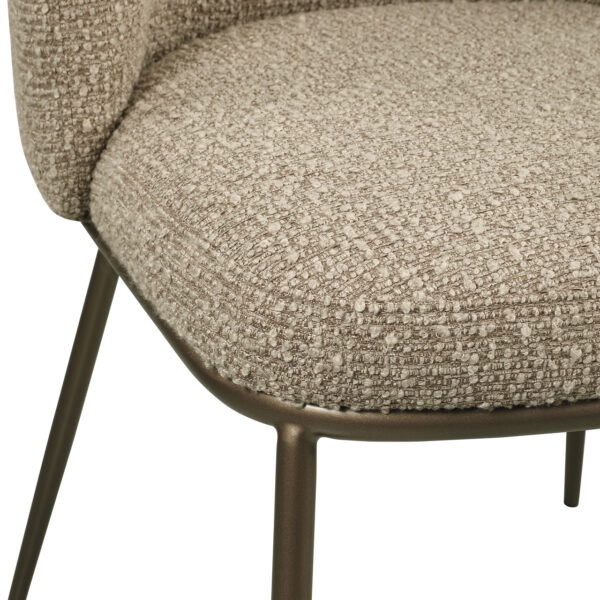 Eetkamerstoel Elvi mocca chunky fire retardant (Set of 2)