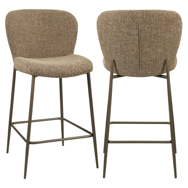 Counterstoel Odarby brown tweed fire retardant