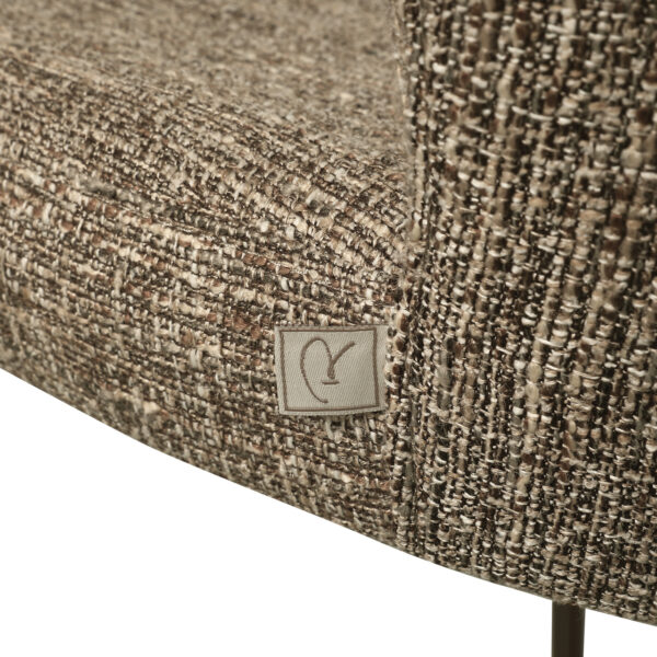 Counterstoel Odarby brown tweed fire retardant