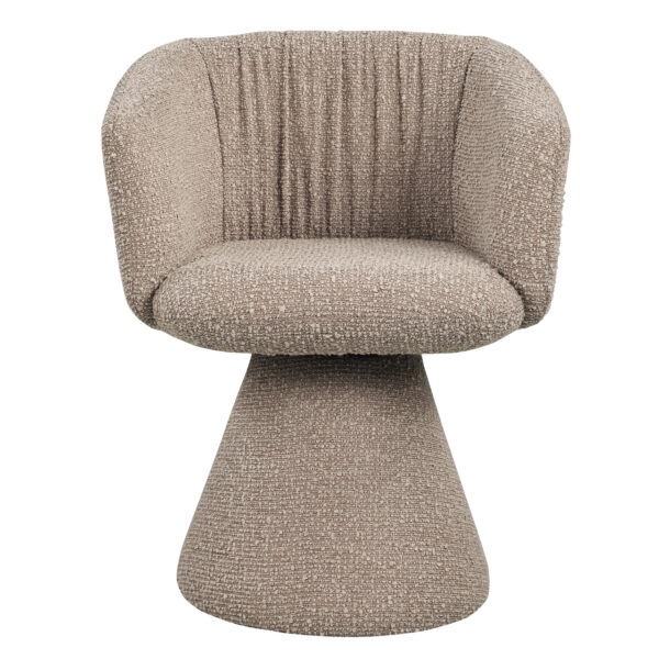 Eetkamerstoel Madeline mocca chunky swivel