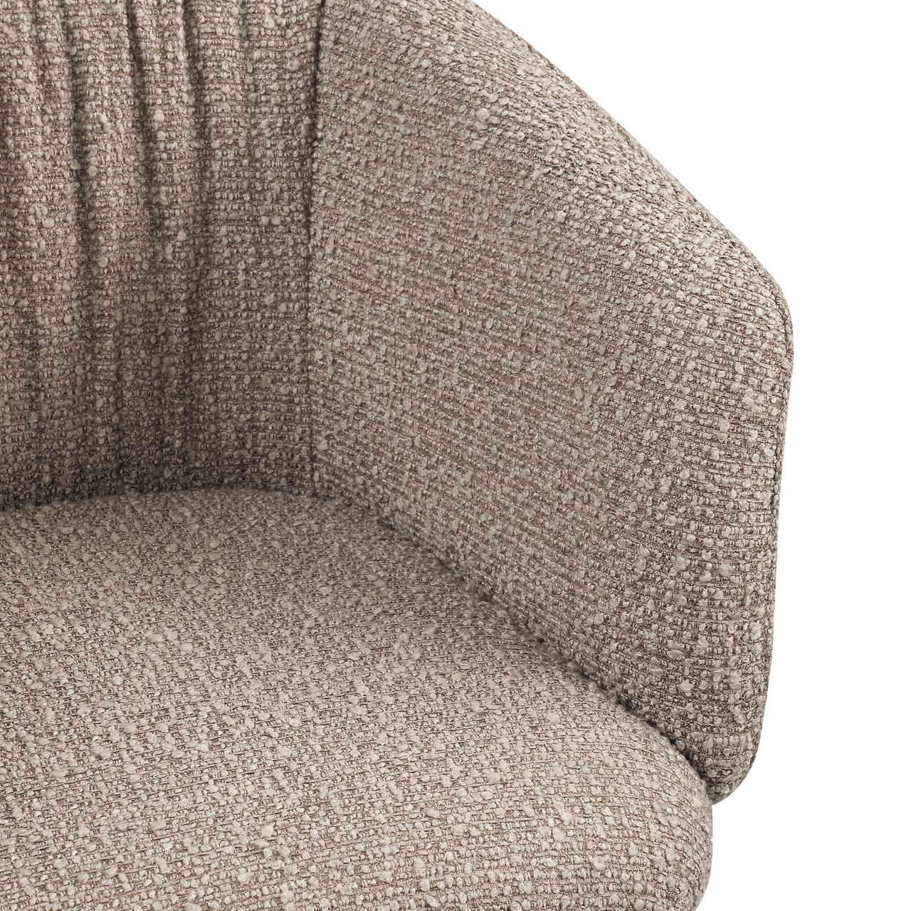 Eetkamerstoel Madeline mocca chunky swivel - Afbeelding 7