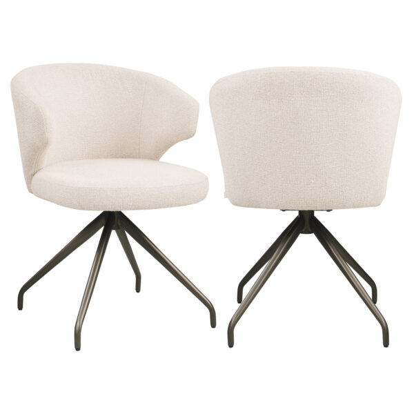 Eetkamerstoel Milly biscotti swivel