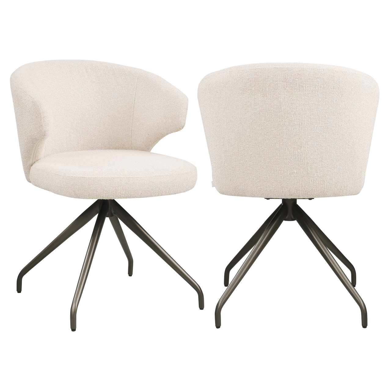 Eetkamerstoel Milly biscotti swivel