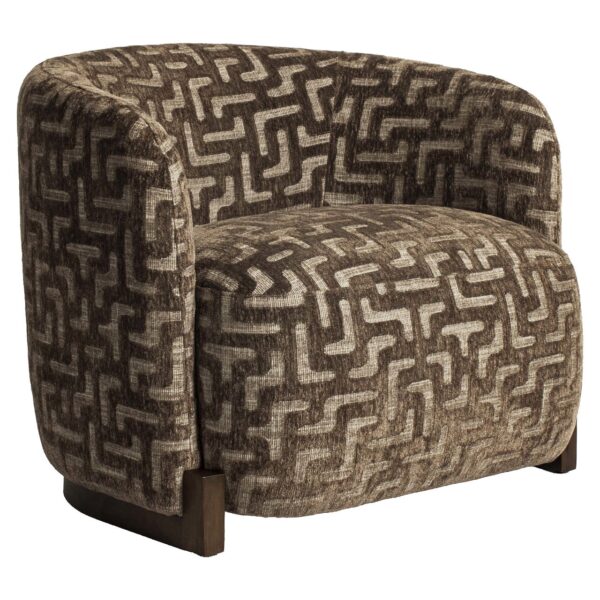 Lounge stoel Hannah brown labyrinth fire retardant