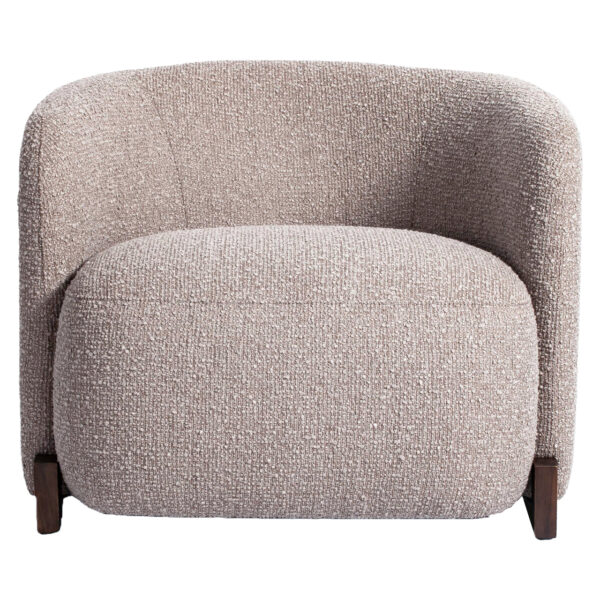 Lounge stoel Hannah mocca chunky fire retardant