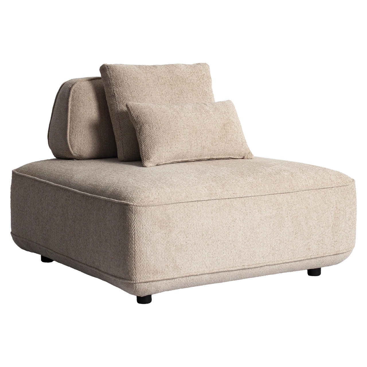 Bank Tudor natural boldweave 1-seater movable backrest