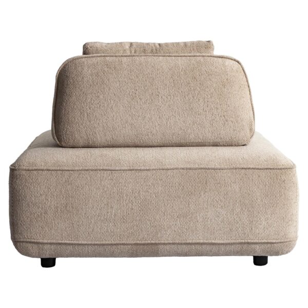 Bank Tudor natural boldweave 1-seater movable backrest