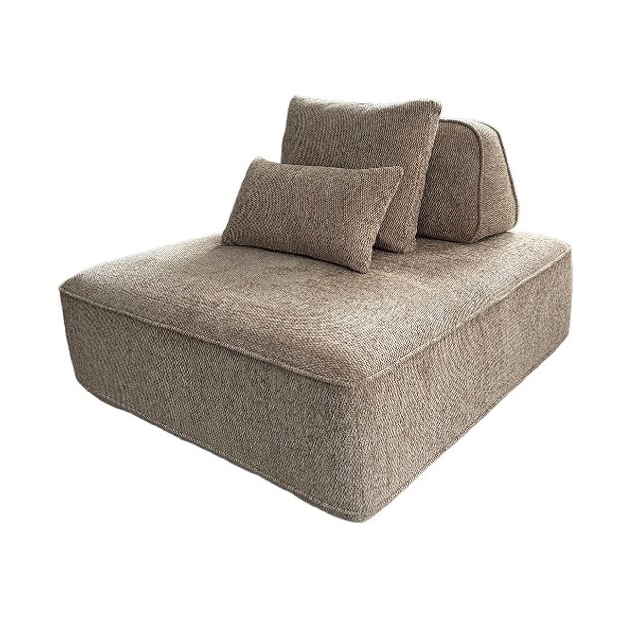 Bank Tudor mocca boldweave 1-seater movable backrest