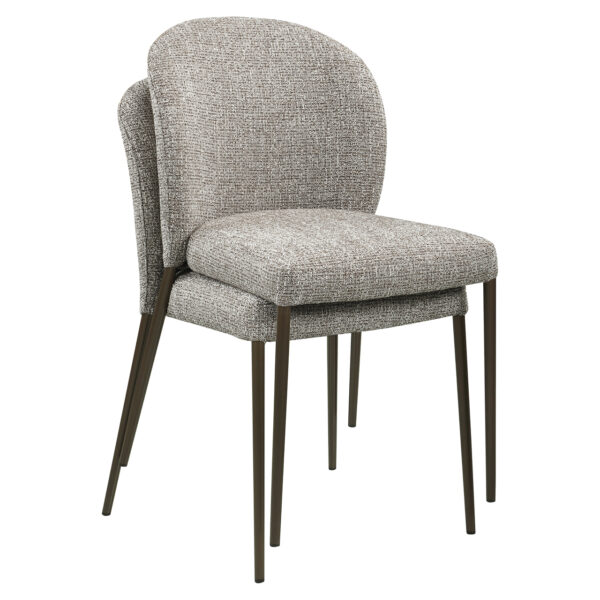 Eetkamerstoel Stacker  earth tweed fire retardant (Set of 2)