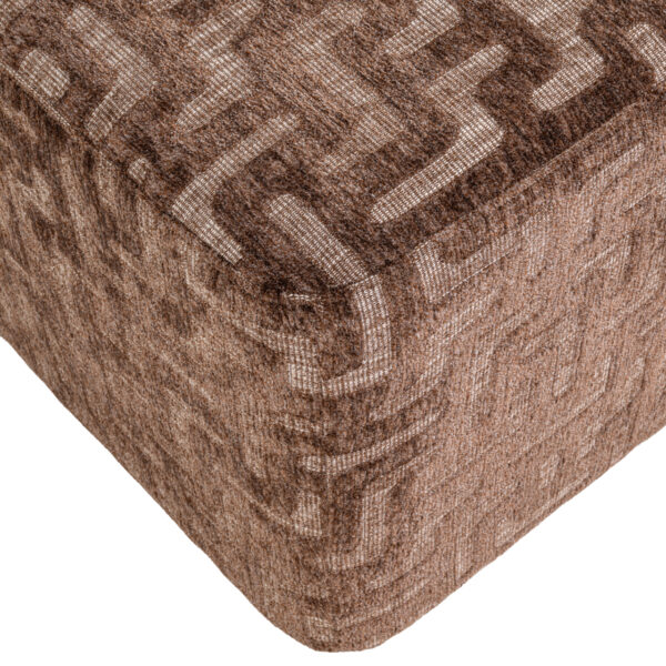 Poef & Voetenbank Ciela brown labyrinth