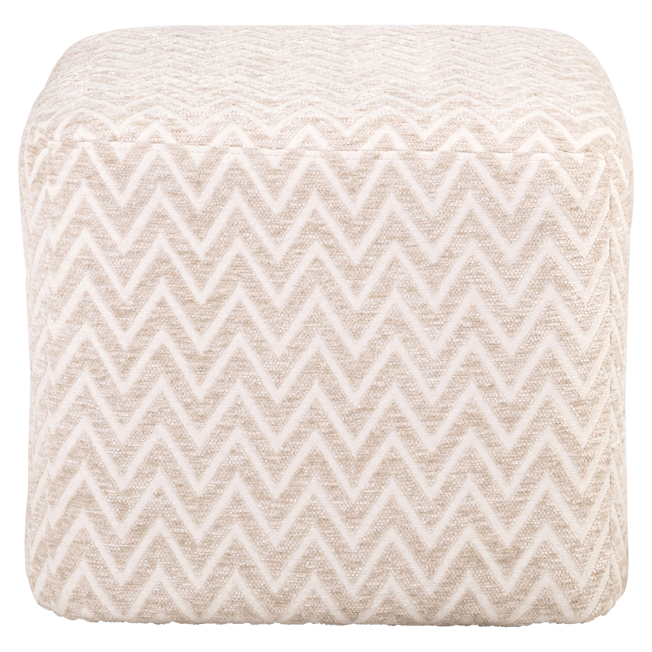 Poef & Voetenbank Ciela beige chevron - Afbeelding 2