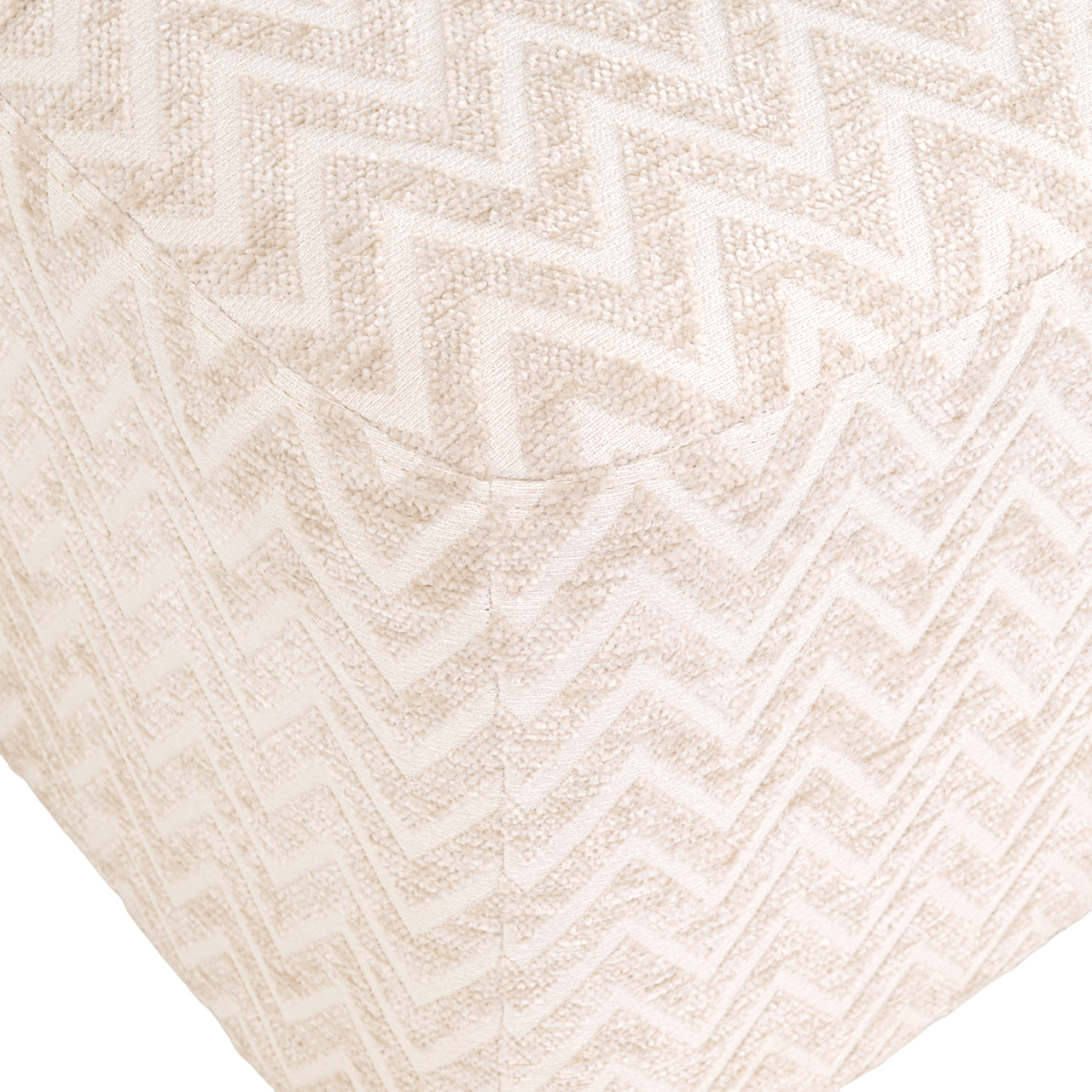 Poef & Voetenbank Ciela beige chevron - Afbeelding 3