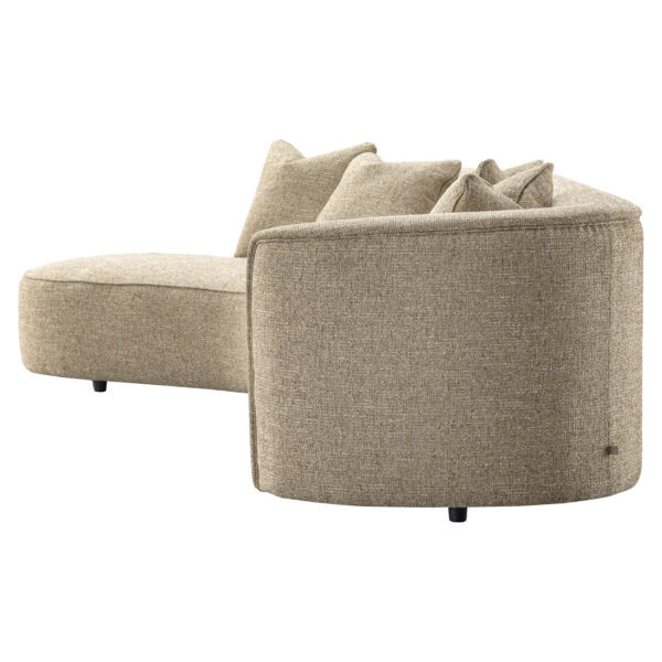 Bank Romero sand tweed ottoman left fire retardant