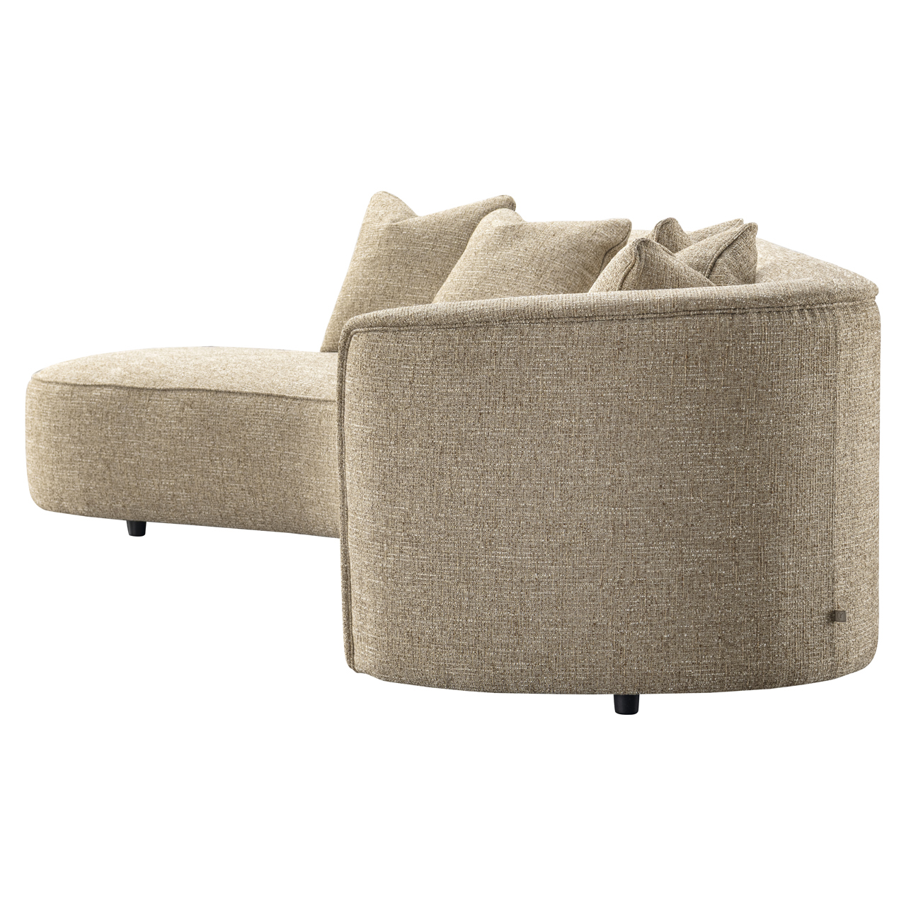 Bank Romero sand tweed ottoman left fire retardant - Afbeelding 3