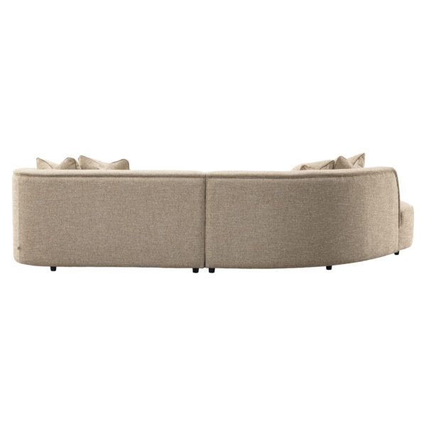 Bank Romero sand tweed ottoman left fire retardant
