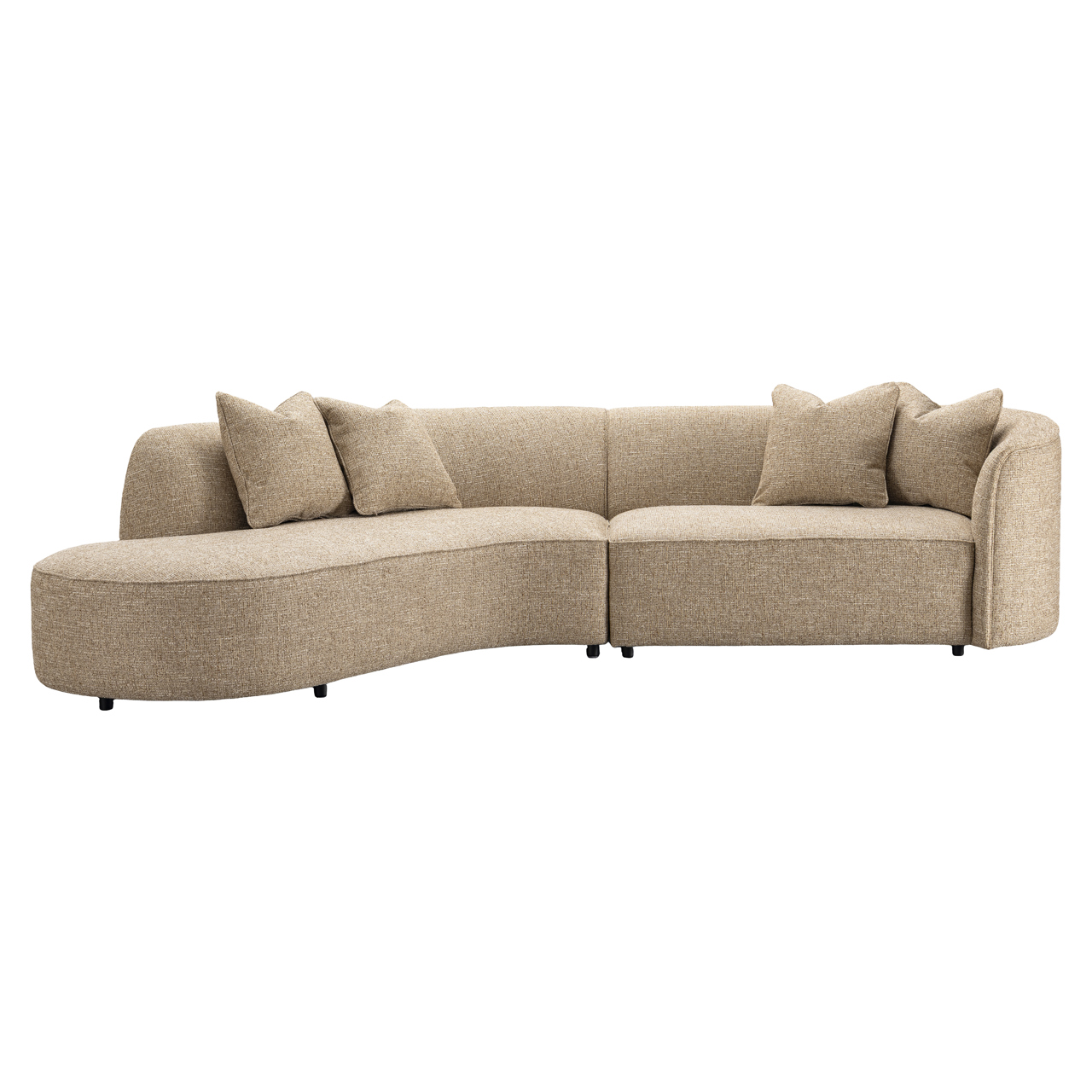 Bank Romero sand tweed ottoman left fire retardant - Afbeelding 2